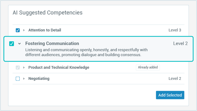 map competencies to job descriptions